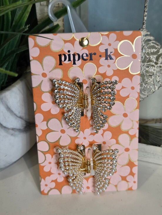 Piper K Accessories - Piper K Butterfly Hairclips